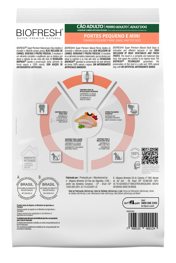 Biofresh Adulto Raza Pequeña 15 kg + Mochila