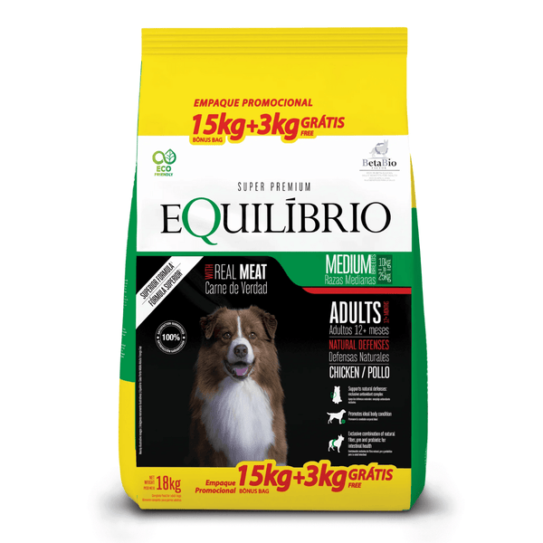 Equilibrio Adulto Raza Mediana 15+3 kg