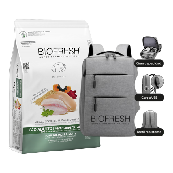 Biofresh Adulto Raza Grande 15 kg + Mochila