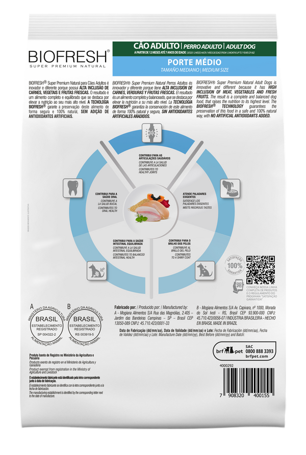 Biofresh Adulto Raza Mediana 15 kg