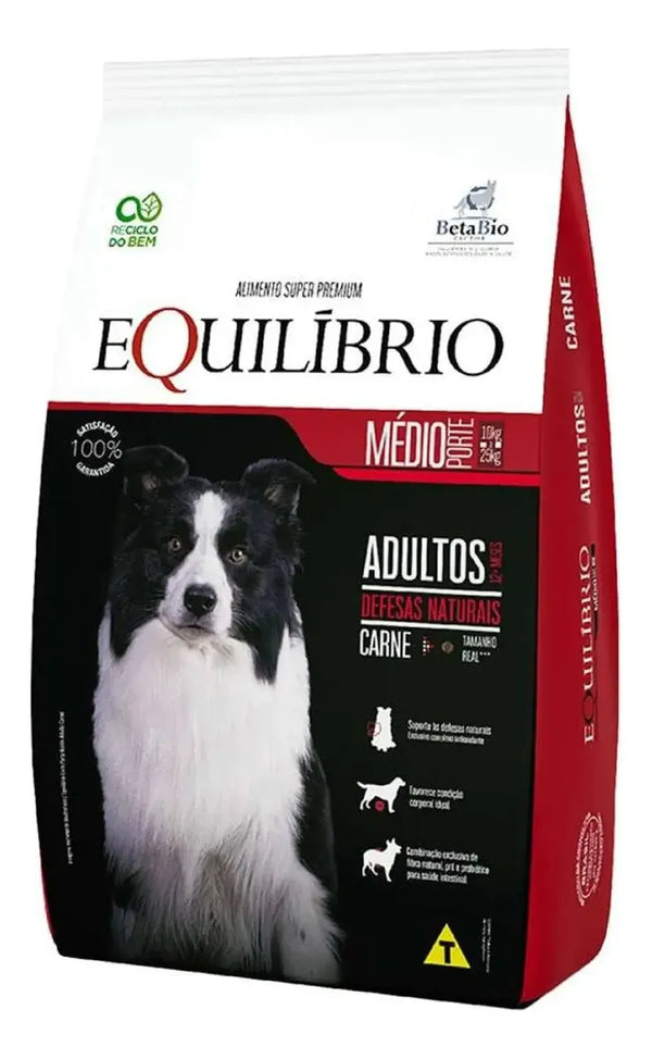 Equilibrio Adulto Raza Mediana Sabor Carne 15+3 kg