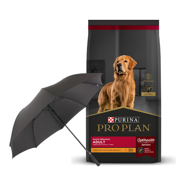 Pro Plan Adulto Raza Mediana 15 kg+ Paraguas