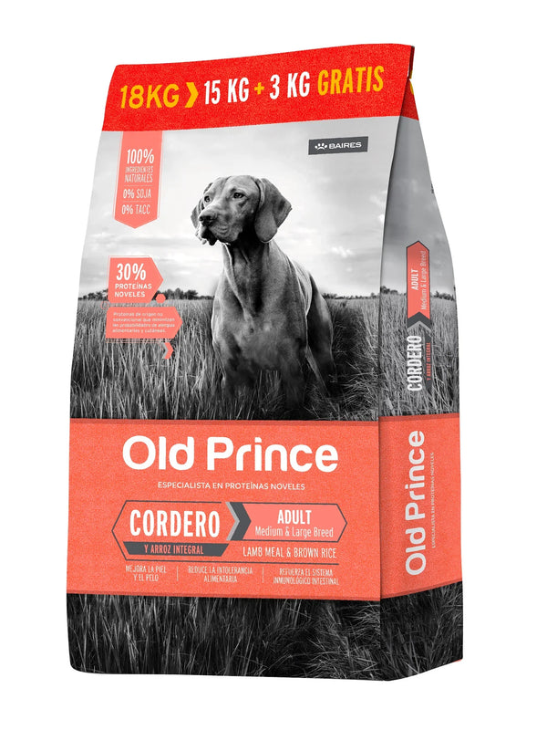 Old Prince Adulto Raza Mediana y Grande Cordero 15+3 kg
