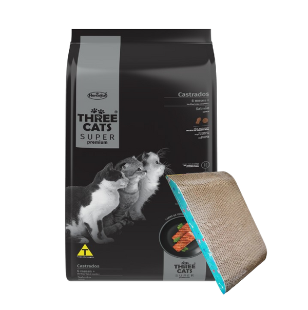 Three Cats Súper Premium Castrado Salmón 15 kg+ Rascador