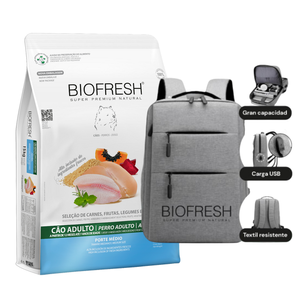Biofresh Adulto Raza Mediana 15 kg + Mochila